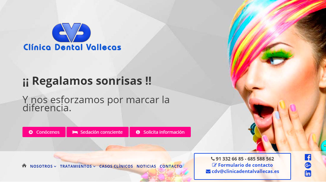 Azaelia renueva y moderniza la página web de Clínica Dental Vallecas