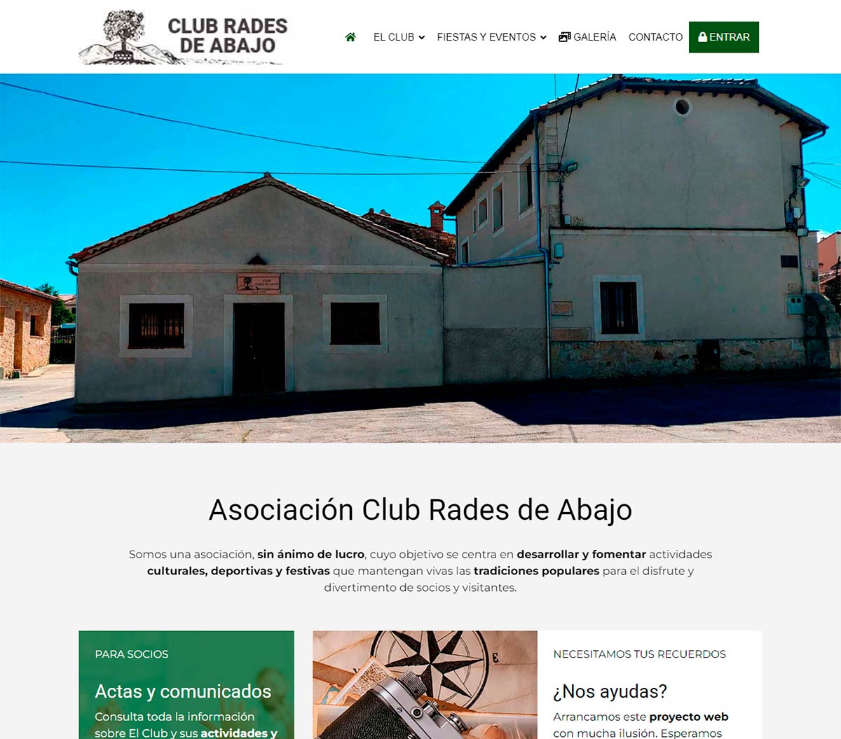 Página web en Segovia. Club Rades de Abajo. Nueva referencia de Azaelia