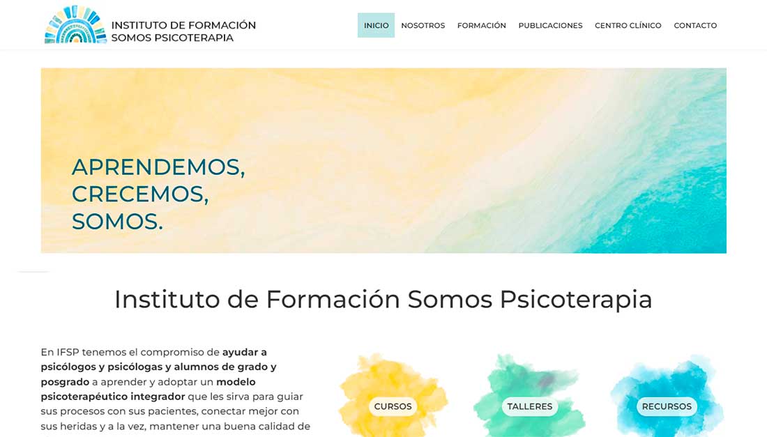 Página web en Madrid: Instituto de Formación Somos Psicoterapia. Nueva referencia de Azaelia