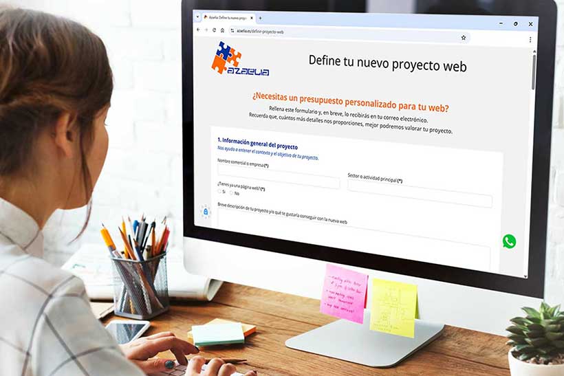 Define tu proyecto web en pocos minutos con nuestro formulario