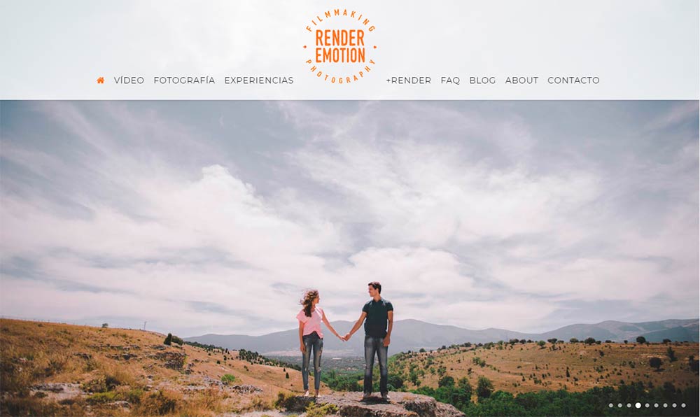 Diseño de páginas web para fotógrafos en Madrid. Render Emotion, nueva referencia de Azaelia