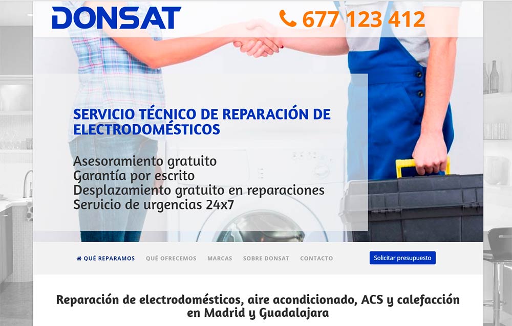 Diseño de páginas web en Madrid y Guadalajara. DonSAT, nueva referencia de Azaelia