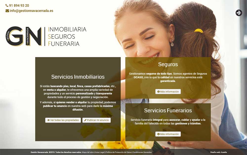 Páginas web en Madrid. Nueva referencia de Azaelia: Gestión Navacerrada