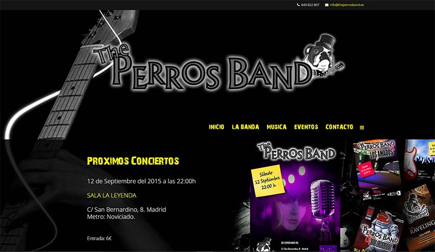 Nueva referencia de diseño web. The Perros Band