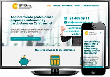 Página web Asesoría Centrum (Carabanchel)