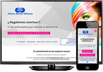 Página web de Clínica Dental Vallecas (Vallecas)