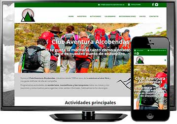 Página web Club Aventura Alcobendas (Madrid)