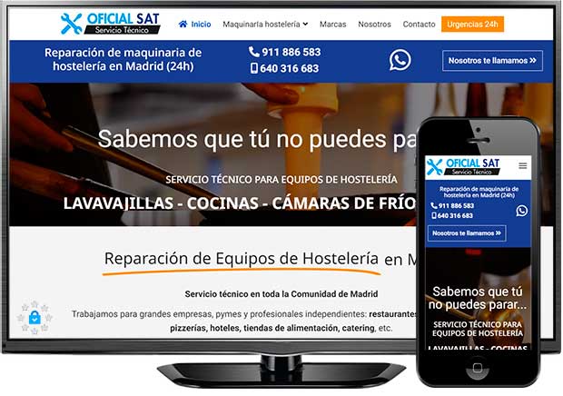 Nueva página web en Fuenlabrada de Azaelia: Oficial SAT Hostelería