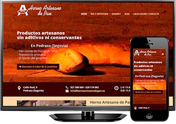 Página web Horno Artesano de Pan (Pedraza - Segovia)