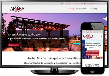 Diseño de páginas web de inmobiliarias en Madrid: Aroba, nueva referencia de Azaelia