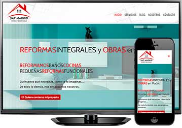 Página web SAT Madrid. Reformas y Obras (Móstoles)